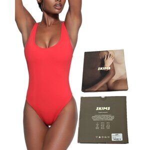 SKIMS Essential Scoop Neck Bodysuit Fire Womens 4X/5X